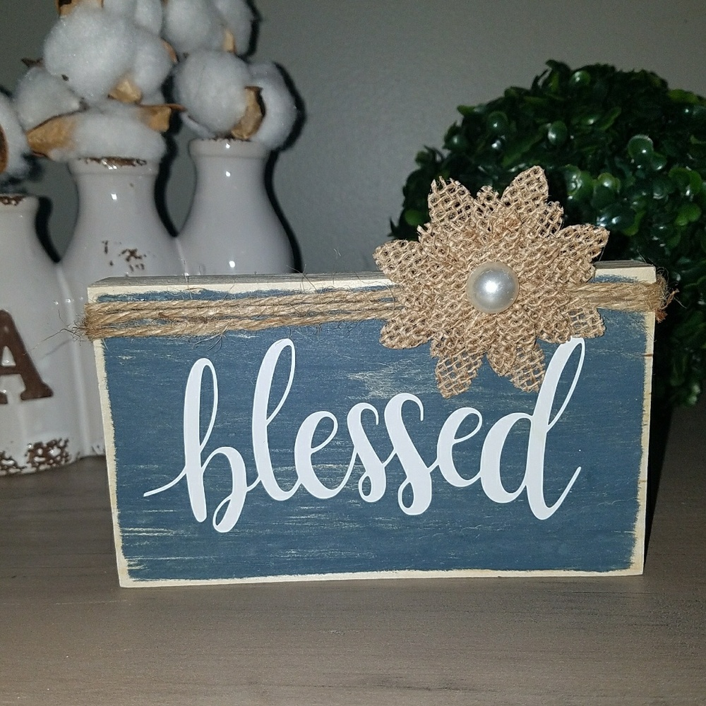 💃5 for $20🕺: Handmade Blessed table top sign